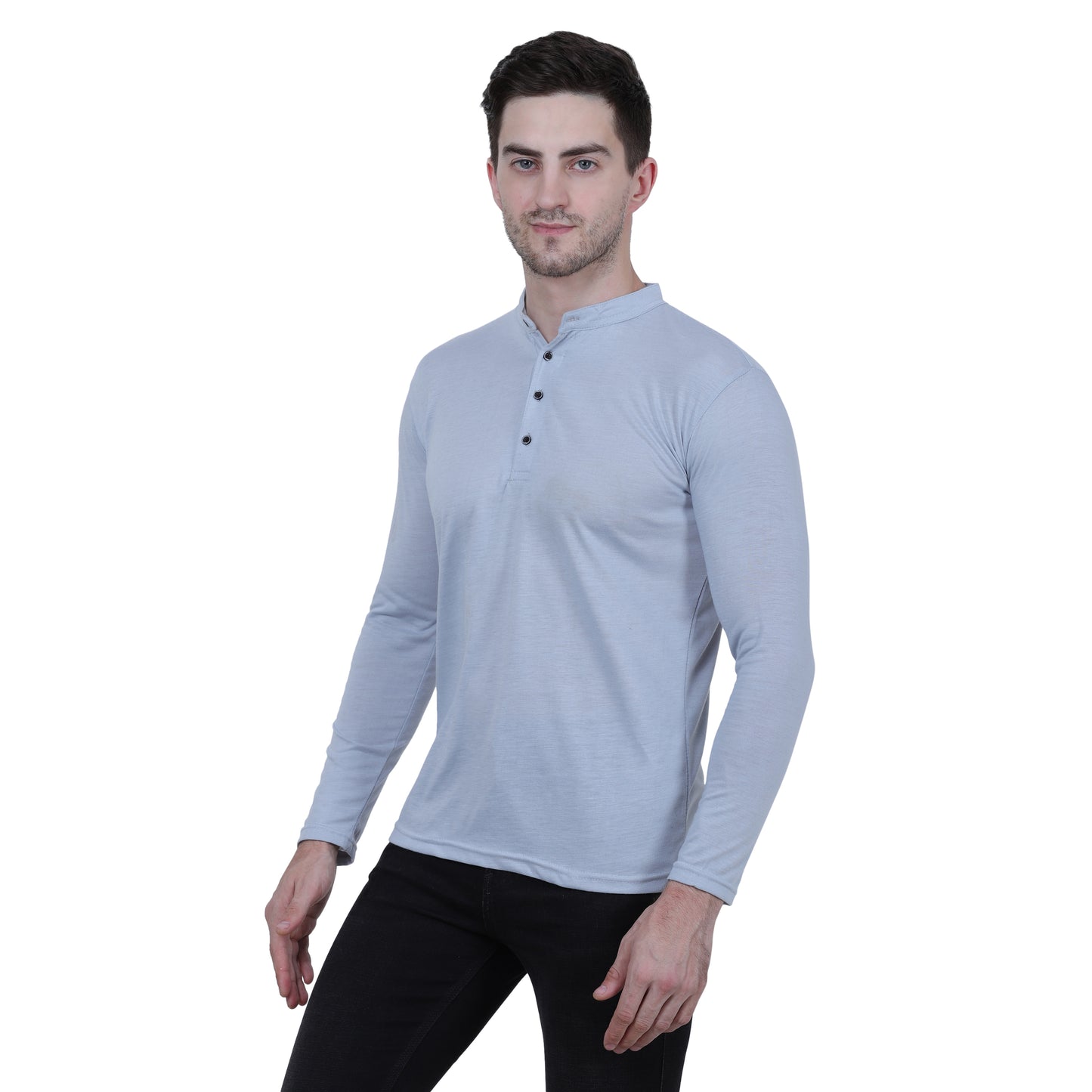 Mens Cotton Solid Full Sleeve T-Shirt