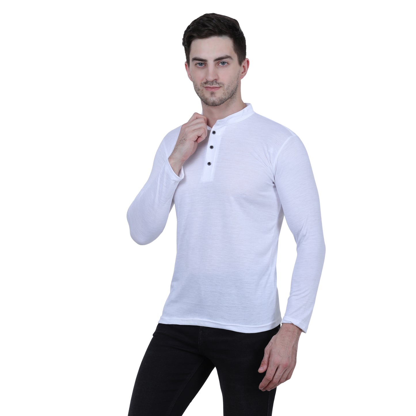 Mens Cotton Solid Full Sleeve T-Shirt