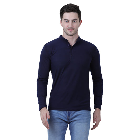 Mens Cotton Solid Full Sleeve T-Shirt