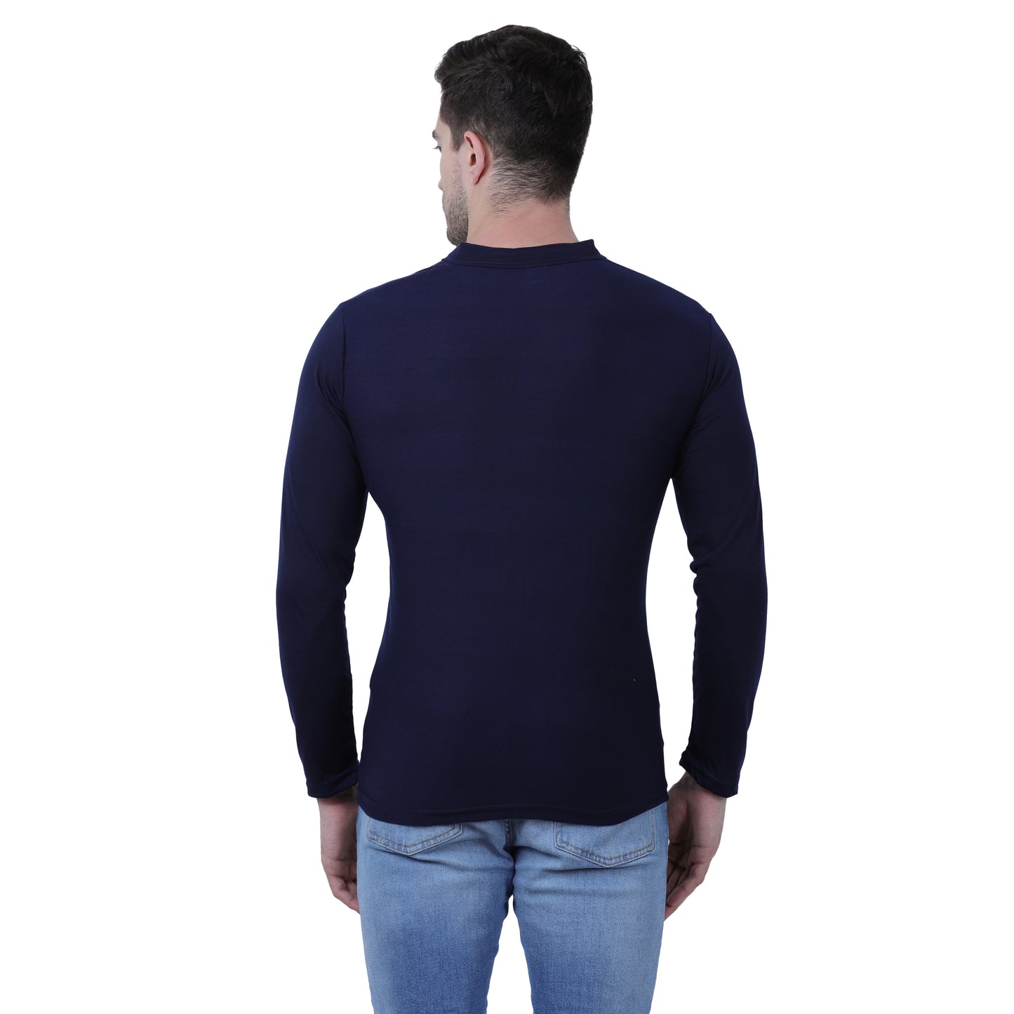 Mens Cotton Solid Full Sleeve T-Shirt